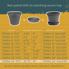 Bloem Terra 20.2 in. H X 24 in. D Plastic Planter Charcoal