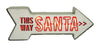 Celebrations  Red/White  This Way Santa Light Up Arrow  Christmas Decor (Pack of 3)