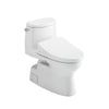 TOTO® WASHLET+® Carlyle® II 1G® One-Piece Elongated 1.0 GPF Toilet with Auto Flush WASHLET+® S500e Contemporary Bidet Seat, Cotton White - MW6143046CUFGA#01