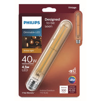 Philips T10 E26 (Medium) LED Bulb Amber Warm White 40 Watt Equivalence 1 pk