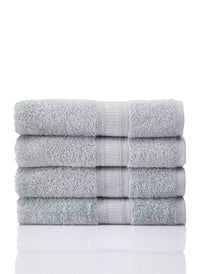 Livim Natural Home Boreal Collection 100% Genuine Cotton 4Pcs Set Bath towel 700GSM 12/1 Soft 100% Cotton, Towels for Home Décor Blue Color 30x52 In (76x132 Cm)