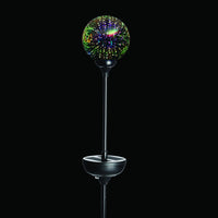 Paradise Lighting  Metal  Black  23.62 in. H Globe w/ Foil  Solar Garden Stake (Pack of 12)