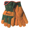 Kinco  Men's  Indoor/Outdoor  Cowhide Leather  Cowhide  Work Gloves  Brown/Green  L  1 pair