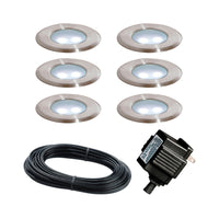 Paradise  Silver  Low Voltage  6 watts LED  Deck Light  6 pk