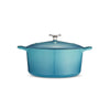 5.5 Qt Enameled Cast-Iron Series 1000 Covered Round Dutch Oven - Medium Blue