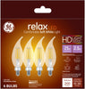 GE Lighting 45555 2.5 Watt E12 CAC Clear Soft White LED Dimmable Relax HD Light Bulbs 4 Count