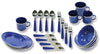 Stansport Blue Tableware Set 24 pc