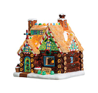 Lemax Yule Log Cabin Porcelain Village House Multicolor Resin 7.17 in. 1 pk