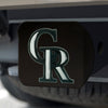 MLB - Colorado Rockies Black Metal Hitch Cover