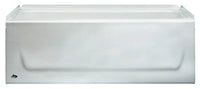 Kona Right Hand Bath Tub, Porcelain On Steel, 4-1/2-Ft., White