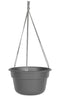 Bloem  6.8 in. H x 12.4 in. Dia. Resin  Hanging Basket  Charcoal