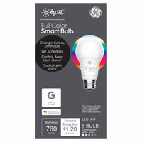 GE Lighting A19 E26 (Medium) LED Smart Bulb Color Changing 60 Watt Equivalence 1 pk