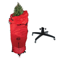 Santa's Bags Tree 96 in. H x 33 in. W x 33 in. D Storage Bag Bundle with Treekeeper Metal Black Christmas Tree Stand 10 ft. Maximum Tree Height