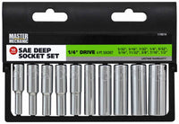 10-Pc. SAE Deep Socket Set, 1/4-In. Drive