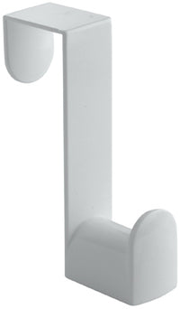 InterDesign  6-2/3 in. L Gloss  White  Plastic  Medium  Over the Door  Hook  8 lb. capacity 1 pk