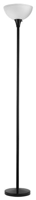 Torchiere Floor Lamp, Black, 71-In.