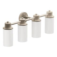 BRUSHED NICKEL FOUR GLOBE BATH LIGHT