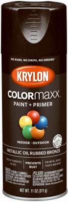 COLORmaxx Spray Paint + Primer, Metallic Oil-Rubbed Bronze, 12-oz.