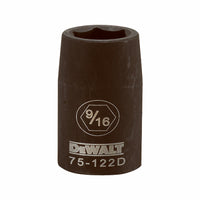 SAE Impact Socket, 6-Point, Black Oxide, 1/2-In. Drive, 9/16-In.