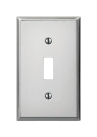 Amerelle Pro Polished Chrome Metallic 1 gang Stamped Steel Toggle Wall Plate 1 pk