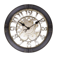 Westclox 16 in. L X 15 in. W Indoor Classic Analog Wall Clock Glass/Plastic Black/Silver