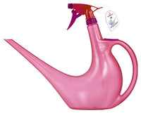 Scheurich Sprayman Pink Translucent Plastic Watering Can Sprayer Combo 0.4 gal.