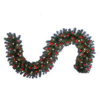 Celebrations Platinum  Prelit Green  Pine Garland  9 ft. L CandyCane (Pack of 4)