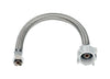 Homewerks 3/8 in. Flare  T X 1/2 in. D FIP 12 in. Braided Stainless Steel Faucet Supply Line