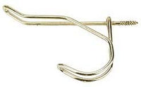 Hindley 42299 Brass Coat & Hat Wire Hooks (Pack of 50)