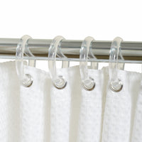 Zenna Home Clear Plastic Shower Curtain Rings 12 pk