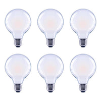 Global Value Lighting G25 E26 (Medium) LED Bulb Soft White 60 W 6 pk