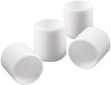 Softtouch Vinyl Table/Chair Leg Tip White Round 7/8 in. W X 1-1/2 in. L 4 pk