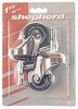 Shepherd Hardware 1-5/8 in. D Swivel Soft Rubber Caster Wheel w/Stem 70 lb 2 pk