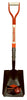 Razor-Back  Steel  9-1/2 in. W x 40.63 in. L Square point  Shovel  Wood