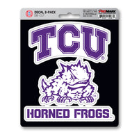 Texas Christian University 3 Piece Decal Sticker Set