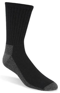 Work Socks, Black & Gray, Men's Medium, 3-Pk.