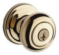 Weiser Troy Polished Brass Entry Lockset 1-3/4 in.