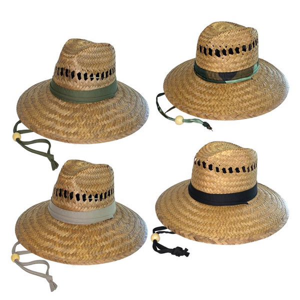 Dorfman Pacific Wide Brim Hat Natural Assorted (Pack of 12) | Max Warehouse