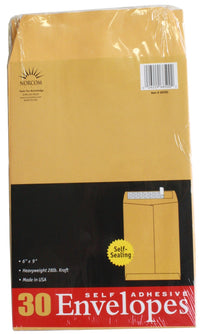 Norcom 68500-6 6 X 9 28# Kraft Envelopes (Pack of 6)