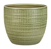 Scheurich  6.75 in. H x 7.5 in. D x 7.5 in. Dia. Ceramic  Vase  Flower Pot  Antique Green (Pack of 6)