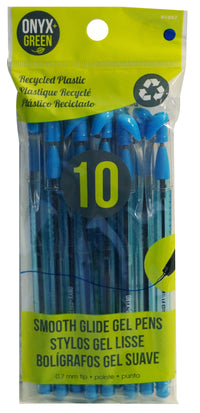 Onyx And Blue Corporation 1007 Recycled Gel Pens With Blue Ink 10 Count