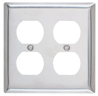 Pass & Seymour Silver 2 gang Stainless Steel Duplex Outlet Wall Plate 1 pk