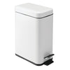 InterDesign 1.32 gal White Stainless Steel Rectangle Step Can Wastebasket