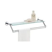 Neu Home Clear Towel Bar with Shelf 21.75 in. L Glass