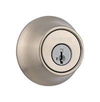 Weiser Satin Nickel Steel Single Cylinder Deadbolt