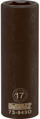 Metric Deep Impact Socket, 6-Point, Black Oxide, 1/2-In. Drive, 17mm