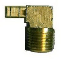 Mini Hose Barb Elbow, Brass, 1/4 ID x 1/8-In. MPT (Pack of 10)