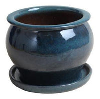 Studio Planter, Aqua Blue Ceramic, 11-In.