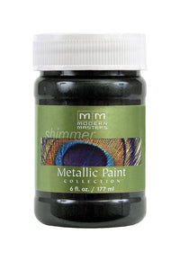 Modern Masters Shimmer Satin Black Pearl Water-Based Metallic Paint 6 oz. for Indoor/Outdoor