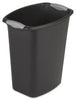 Sterilite 10359006 11.88" X 8.5" X 13.25" 3 Gallon Black Wastebasket (Pack of 6)